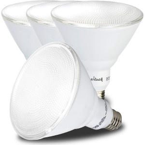 AmeriLuck 5000K Daylight Outdoor PAR38 LED Flood Light Bulb, 90W Equiv. 13W Non-Dimmable (4 Pack)