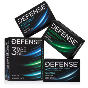 Defense Soap 3 Bar Soap Set - Original, Peppermint, and Oatmeal