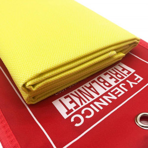 FYJENNICC Fire Blanket Emergency Survival Fiberglass Shelter Safety Cover for The Kitchen Fireplace Grill Car Camping 39x39 in