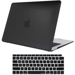 ProCase MacBook Air 13 Inch Case 2020 2019 2018 Release A2179 A1932, Hard Case Shell Cover for MacBook Air 13-inch Model A2179 A1932 with Keyboard Skin Cover Black