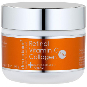 Vitamin C + Retinol + Collagen | Super Charged Anti-Aging Cream for Face | Pharmaceutical Grade  Quality | Helps Smooth and Plump Fine Lines and Wrinkles and Brightens for Younger Skin | 2 oz / 60 g