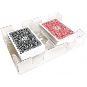 Yuanhe Clear 2 Deck Canasta Playing Card Tray