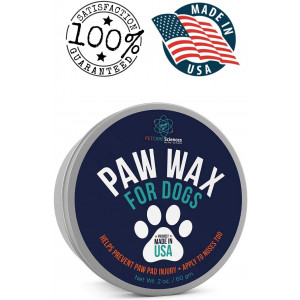 PET CARE Sciences Dog Paw Wax, Nose Cream and Dog Paw Balm. Protects, Soothes and Repairs Delicate Paws and Snouts, Protection, Vanilla Scent, Made in The USA, 2 Oz Tin