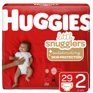 Huggies Little Snugglers Baby Diapers, Size 2 (12-18 lb.), 29 Ct, Jumbo Pack (Packaging May Vary)