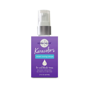 Keracolor Purple Toning Drops Concentrate To Create Your Own Purple Shampoo For Blonde Hair , Mix w/Any Shampoo, Conditioner, Or Cream Styler, Violet, 2 Fl. Oz.