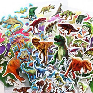 Dinosaur Stickers 3D Puffy Stickers(200+ pcs) Jurassic Dinosaur Tyrannosaurus Rex Stickers 14 Sheets Kids,Craft Scrapbooking for Decorative Sticker Decoration for Calendars, Arts Stickers