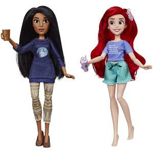 Disney Princess Ralph Breaks The Internet Movie Dolls, Ariel and Pocahontas Dolls with Comfy Clothes and Accessories