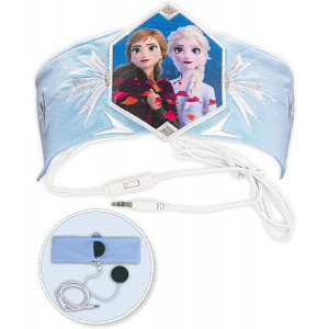 Frozen 2 Kids Headband Headphones Volume Limiting Switch Thin Speakers and Comfortable Soft Cotton Headband Perfect for Children's Earphones for School Home and Travel (Standard Packaging)