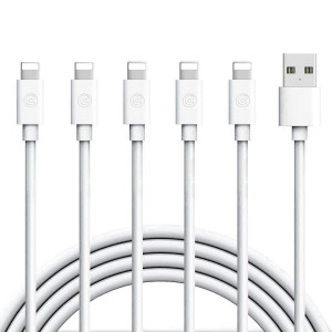 iPhone Charger,Atill Lightning Cable 5Pack 6FT iPhone Charging Cable Cord Compatible with iPhone X 8 8Plus 7 7Plus 6s 6sPlus 6 6Plus SE 5 5s 5c iPad iPod and More (white)