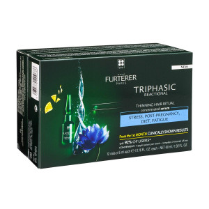 Rene Furterer Triphasic Reactional Concentrated Serum, Sudden Thinning Hair, Drug Free 12 ct.