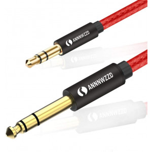 LinkinPerk 3.5mm to 6.35mm TRS Stereo Audio Cable6.35 1/4" Male to 3.5 1/8" Male Aux Jack for iPod, Laptop,Home Theater Devices, and Amplifiers (2m/6ft)