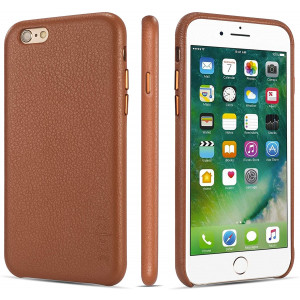 rejazz iPhone 6 Case iPhone 6s Case Anti-Scratch iPhone 6 Cover iPhone 6s Cover Genuine Leather Apple iPhone Cases for iPhone 6/6s (4.7 Inch)(Brown)