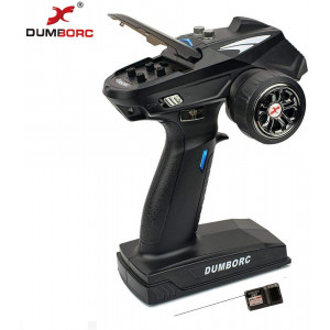 DUMBORC-X6 2.4Ghz 6 Channel RC Transmitter with Gyro Inside Receiver Low Power Alarm and Out of Control Protections Radio Controller for Remote Car/Boat/Tank Mixed Mode Remote Controller