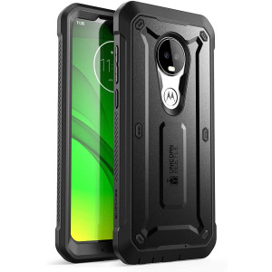 SUPCASE Unicorn Beetle Pro Series Phone Case for Motorola Moto G7 / Moto G7 Plus (2019 Release) Full-Body Rugged Holster Protective Case with Built-in Screen Protector (Black)