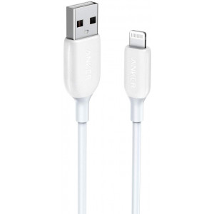 Anker Powerline III Lightning Cable 3 Foot iPhone Charger Cord MFi Certified for iPhone X, Xs, Xr, Xs Max, 8, 8 Plus, 7, 7 Plus, 6, 6 Plus and More, Ultra Durable (White, 3ft)