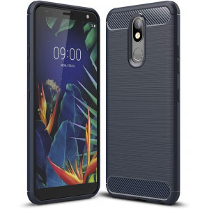 LG K40 case,LG Xpression Plus 2/Harmony 3/Solo LTE Case,MAIKEZI Slim Fashion Anti-Fingerprint Non-Slip Protective Phone Case Cover for LG K40(Navy Brushed TPU)