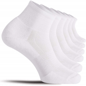 CelerSport Running Ankle Socks for Men Women(6 Pairs)- Sport Athletic Socks with Cushion, Seamless Toe
