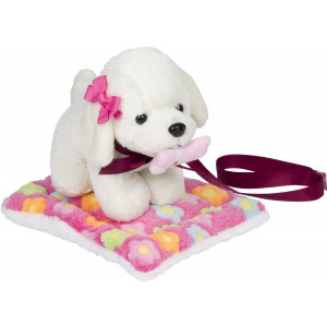 Ribbon and Joy - 5 Piece Plush Puppy Toy Set - Perfect for 18 inch American Girl Doll Accessories