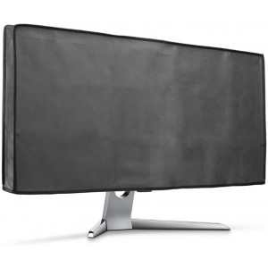 kwmobile Monitor Cover Compatible with 37-38" Monitor - Anti-Dust PC Monitor Screen Display Protector - Dark Grey