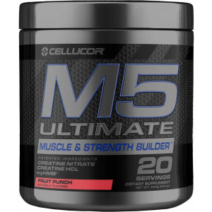 Cellucor M5 Ultimate Post Workout Powder Fruit Punch | Muscle and Strength Building Supplement | Creatine Monohydrate + Creatine Nitrate + Creatine HCL + HMB | 20 Servings