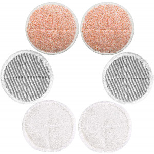 CKLandDJ 6 Pack Mop Pads Replacement for Bissell Spinwave 2039A 2124 (Included 2 Soft Pads+2 Scrubby Pads+2 Heavy Scrub Pads)