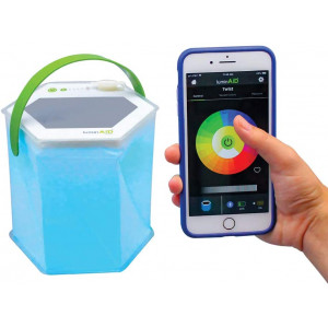 LuminAID Bloomio Twist Solar Lantern with Bluetooth and iPhone/Android App-Integration