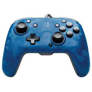 PDP 500-134-NA-CM02 Nintendo Switch Faceoff Deluxe+ Audio Wired Controller - Blue Camo