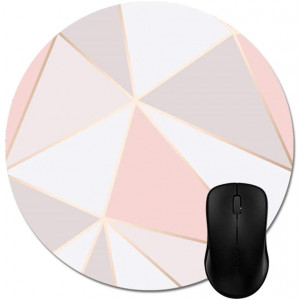 Pink and Rose Gold Mouse Pads Stylish Office Accessories(8" Round)