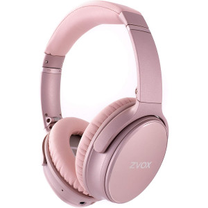 ZVOX AccuVoice AV50 Bluetooth Noise Cancelling Headphones with AccuVoice Dialogue Boost Technology - Rose Gold