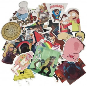 Cartoon Show Themed Gravity Falls 25 Piece Sticker Decal Set for Kids Adults - Laptop Motorcycle Skateboard Decals