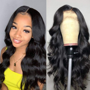 Brazilian Body Wave 18 inch Lace Front Wigs 134 Human Hair Wigs 150% Density Lace Wigs Pre Plucked for Black Women Natural Hairline