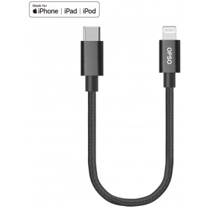 OPSO USB C to Lightning Cable Nylon Braided 20cm Short, Apple MFi Certified PD Fast Charging Cable Type C to Lightning Charger Compatible for iPhone 11 Pro Max X XS XR XS Max 8 Plus and More