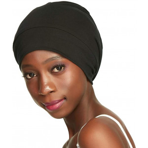 Slap Cap,Silk Satin Lined Sleeping for Curly Hair Women,Outer-Soft Cotton Durable Elasticity Available Day and Night
