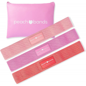 PEACH BANDS Hip Band Set - Fabric Resistance Bands - Exercise Bands for Leg and Butt Workouts