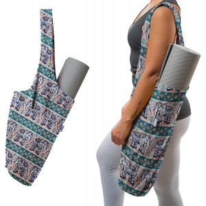 Yogiii Yoga Mat Bag | The Original YogiiiTote | Yoga Mat Tote Sling Carrier with Large Side Pocket and Zipper Pocket | Fits Most Size Mats