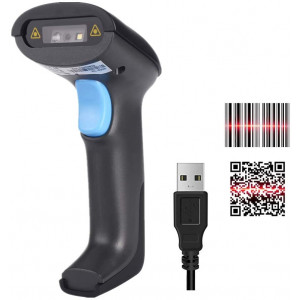 REALINN Handheld 2D Barcode Scanner QR PDF417 Data Matrix 1D Bar Code Scanner Wired Barcode Reader with USB Cable for Mobile Payment, Store, Supermarket