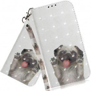 ISADENSER Galaxy A20 Wallet Case Galaxy A30 3D Case [Wallet Stand] for Girls with Credit Card Slot Holder Flip Folio Leather Case with Closure for Samsung Galaxy A20 / A30 3D Cute Pug TX