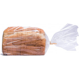 Wowfit Bread Poly Bags(PP Material)  Pack of 100 Entirely Transparent Clear Bakery Bags  Bread Loaf Packing Bags with 100 Gold Twist Ties  8x4x18-Inch Grocery Bread Bags
