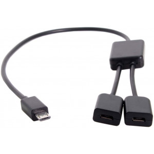 Micro USB to Dual Ports Micro USB Female Hub Cable for Laptop PC and Mouse and Flash Disk