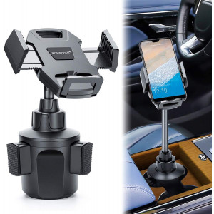 Car Cup Holder Phone MountAdjustable Automobile Cup Holder Smart Phone Cradle Car Mount with a Flexible Long Neck Compatible for Cell Phones iPhone Xs Max/X/8/7 Plus/Galaxy and All Smartphones