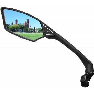 MEACHOW New Scratch Resistant Glass Lens,Handlebar Bike Mirror, Rotatable Safe Rearview Mirror, Bicycle Mirror,ME-006(2019-2020)