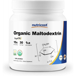 Nutricost Organic Maltodextrin Powder 1lb - Gluten Free, Non-GMO