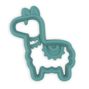 Itzy Ritzy Silicone Baby Teether - BPA-Free Infant Teether with Easy-to-Hold Design and Textured Back Side to Massage and Soothe Sore, Swollen Gums, Llama