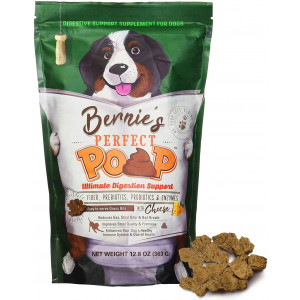 BERNIE'S PERFECT POOP Digestion and General Health Supplement for Dogs: Fiber, Prebiotics, Probiotics and Enzymes Relieve Digestive Conditions, Optimize Stool, and Improve Health