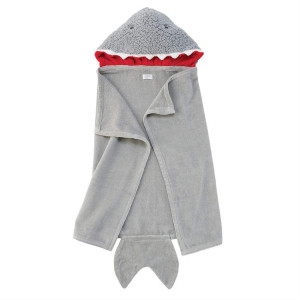 Mud Pie Baby Shark Hooded Towel