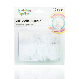 Clear Outlet Protectors (40-Pack) Child Proof Electrical Protector Safety Caps