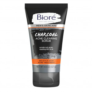 Bior Men's Charcoal Acne Clearing Scrub with Salicylic Acid 4.5 oz