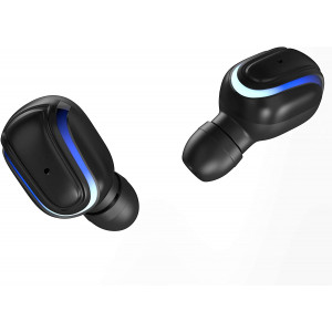 Compact Lightweight Bluetooth Earbuds Wireless Bluetooth 5.0 Headphones charge bank Bluetooth Earbuds Stereo Earphone Cordless Sport Headset in-Ear Earphones Built-in Mic Smart Phones Work/Running/Gym