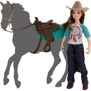 Breyer Freedom Series (Classics) Natalie Cowgirl Doll | 5 Piece Doll and Accessory Set | 1:12 Scale | Model #62025