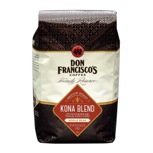 Don Francisco's Kona Blend, Medium Roast, Whole Bean, 100% Arabica Coffee (28-Ounce Bag)